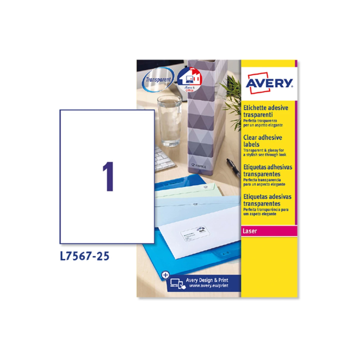 Galery – Etiquetas adesivas avery din a4 imprimiveis transparente 210×297 mm caixa de 25 folhas com 25 etiquetas0