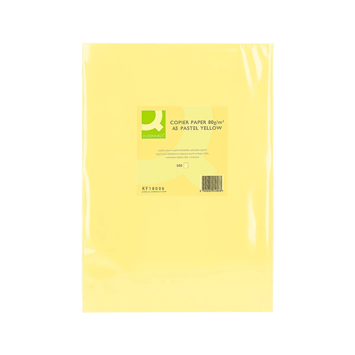 Galery – Papel de cor q-connect din a3 80 gr amarelo embalagem de 500 folhas0