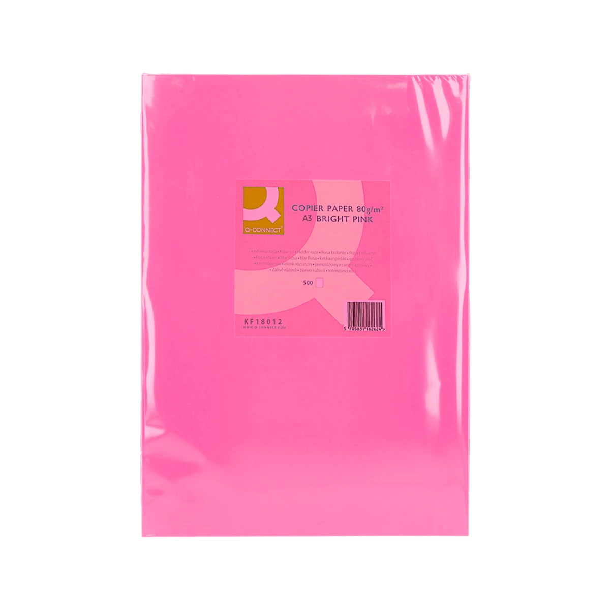 Galery – Papel de cor q-connect din a3 80 gr rosa intenso embalagem de 500 folhas0