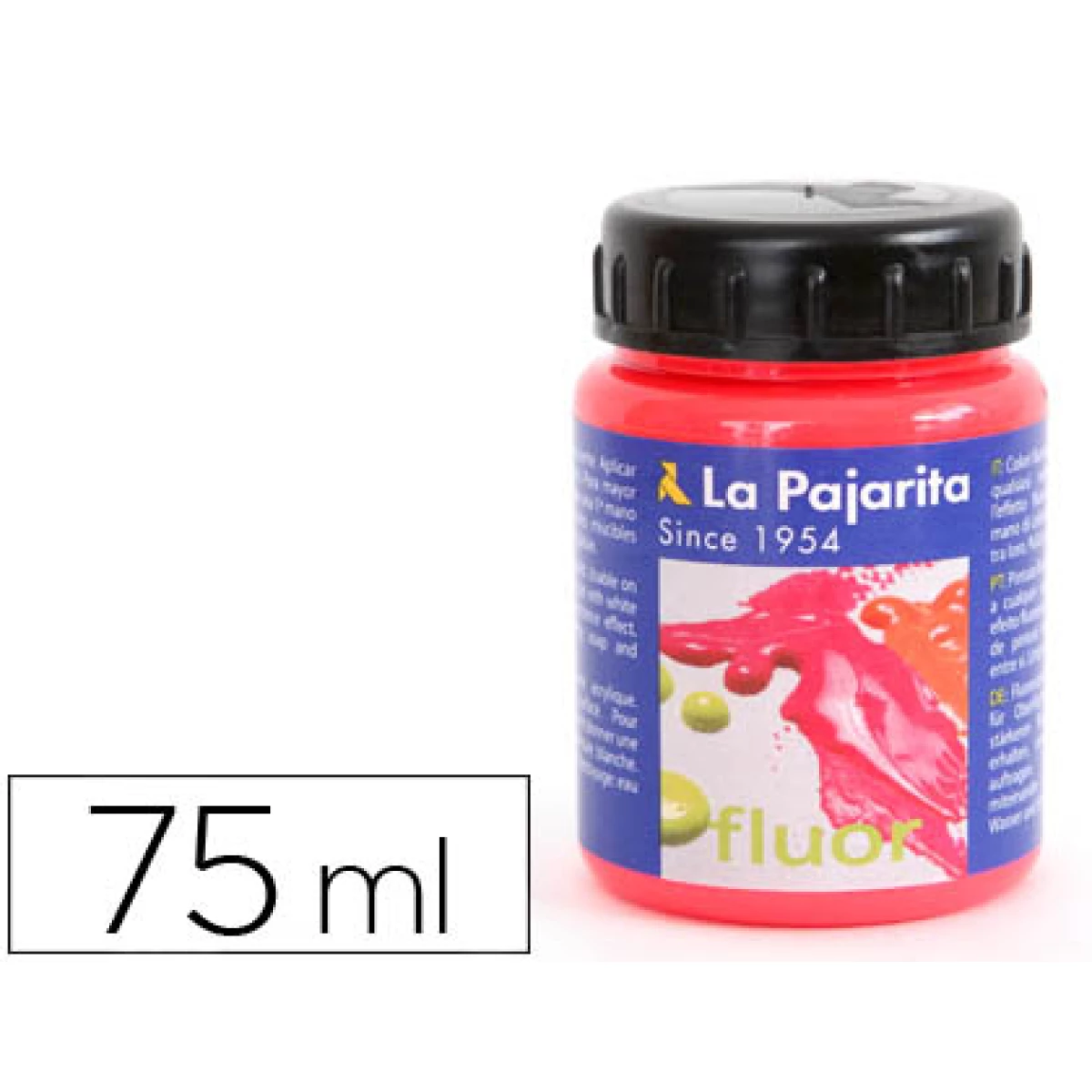 Thumbnail-Pintura latex la pajarita f-03 vermelho amapola fluorescente 75ml