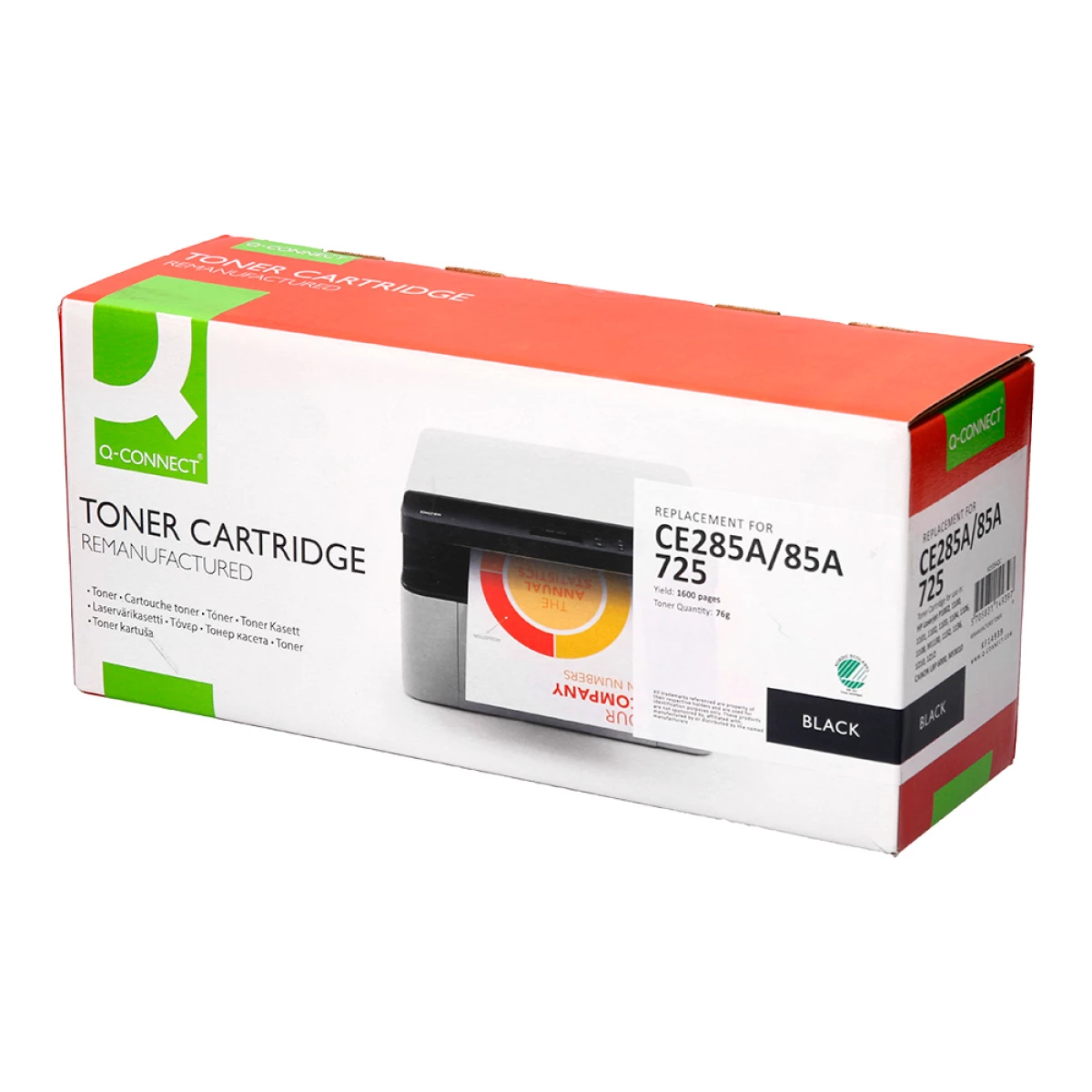 Galery – Toner q-connect compativel hp ce285a para laserjet p1102 p1102w m1212nf mfp m1217nfw mfp m1132mfp -1.600pag0