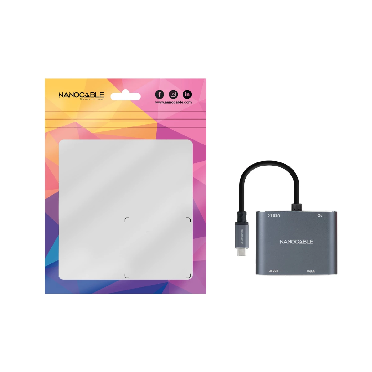 Galery – Nanocable 10.16.4304 adaptador gráfico USB Cinzento0