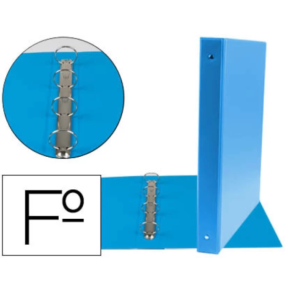 Thumbnail-Pasta liderpapel 4 aneis 25 mm redondos plastico folio cor celeste