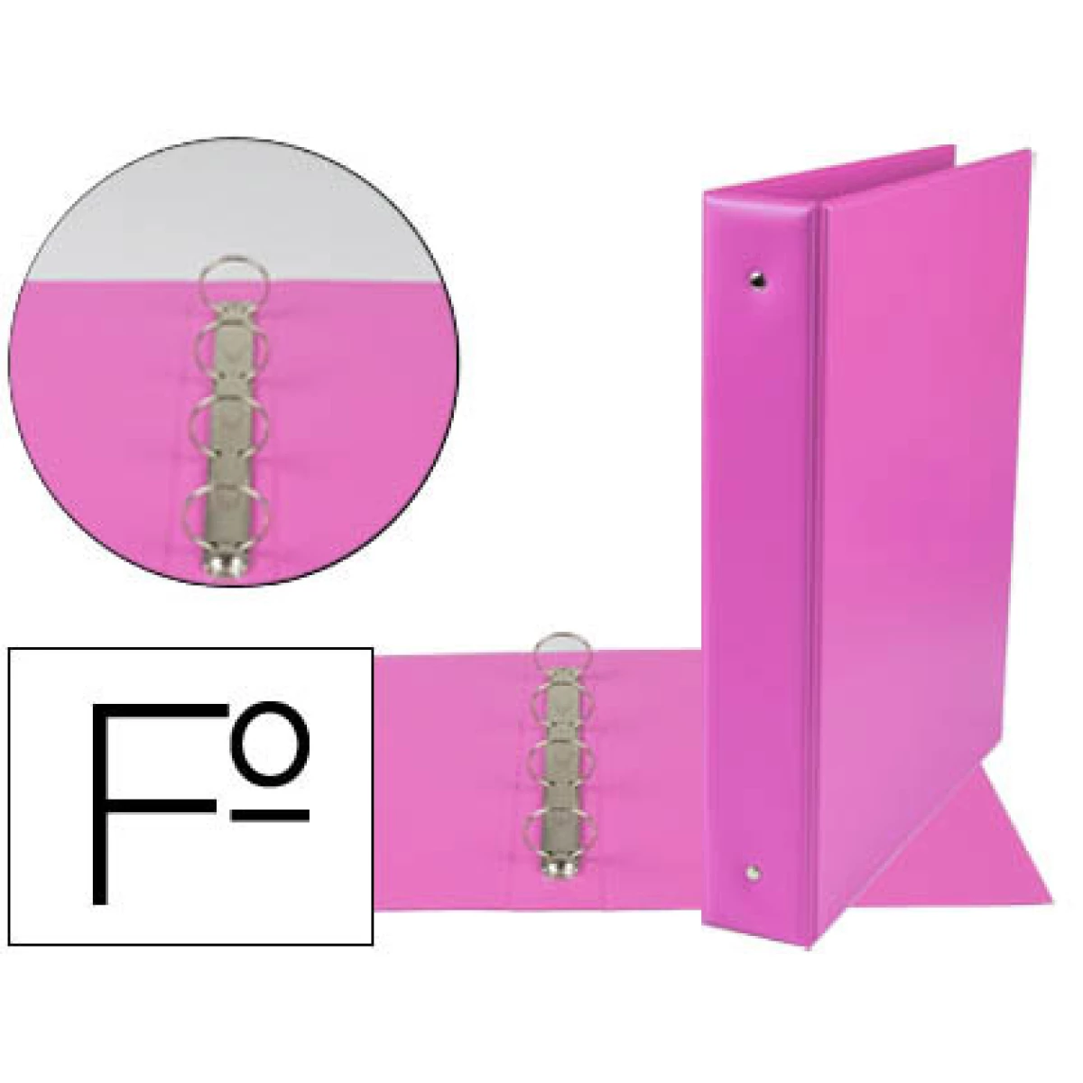 Thumbnail-Pasta liderpapel 4 aneis 40 mm redondos plastico folio cor fucsia