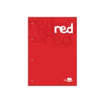 Galery – Recarga colada liderpapel quadricula de 5 mm vermelho a4 natural 100 folhas 100 g/m20