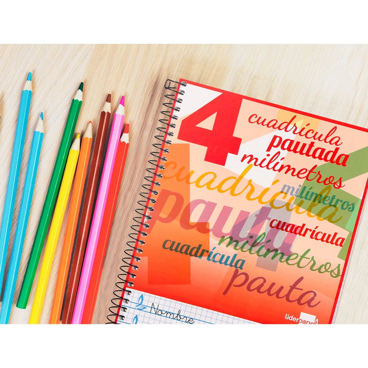 Galery – Caderno espiral liderpapel quarto inspire capa extradura 80 f 80 gr cuadriculado pautado 4 mm com margem cores sortidas0