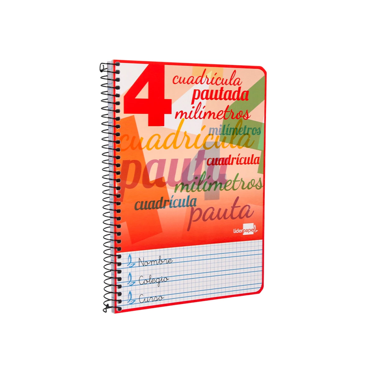 Galery – Caderno espiral liderpapel quarto inspire capa extradura 80 f 80 gr cuadriculado pautado 4 mm com margem cores sortidas0