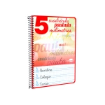 Galery – Caderno espiral liderpapel quarto inspire capa extradura 80 f 80 gr cuadriculado pautado 5 mm com margem cores sortidas0