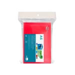 Galery – Bolsa porta documentos liderpapel com mola din a6 vermelho transparente0