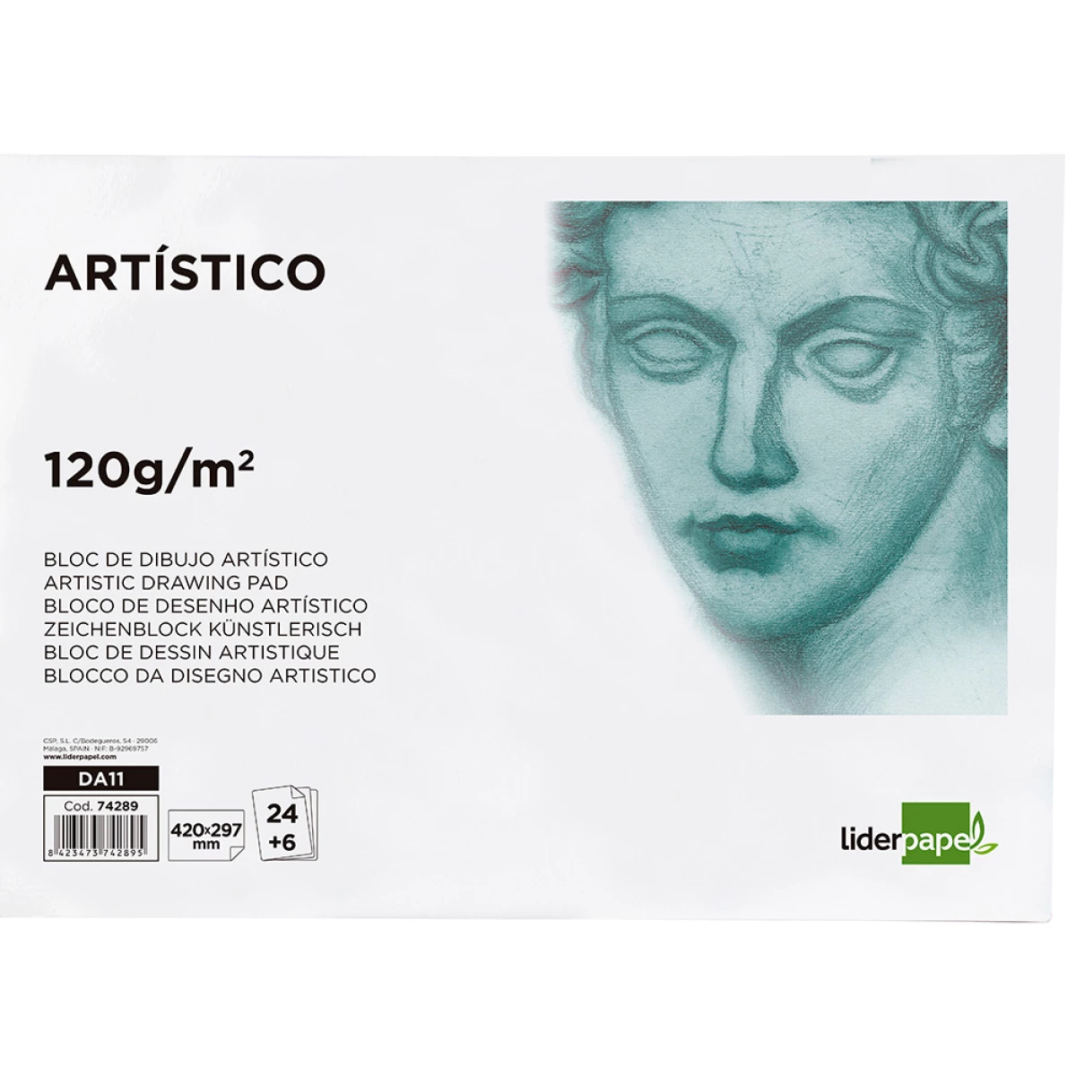 Galery – Bloco de desenho liderpapel artistico colado 297×420 mm din a3 30 folhas 120g/m2 sem esquadria0