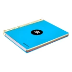 Galery – Caderno espiral liderpapel din a5 antartik capa forrada 120 f 100 gr quadricula 5 mm 5 bandas cor azul0