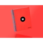 Galery – Caderno espiral liderpapel din a5 antartik capa forrada 120 f 100 gr pautado 5 mm 5 bandas cor vermelho0