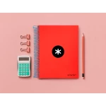 Galery – Caderno espiral liderpapel din a5 antartik capa forrada 120 f 100 gr pautado 5 mm 5 bandas cor vermelho0