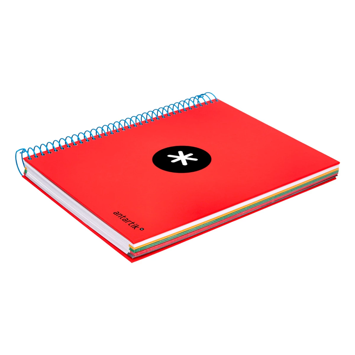 Galery – Caderno espiral liderpapel din a5 antartik capa forrada 120 f 100 gr pautado 5 mm 5 bandas cor vermelho0