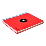 Galery – Caderno espiral liderpapel din a5 antartik capa forrada 120 f 100 gr pautado 5 mm 5 bandas cor vermelho0