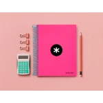 Galery – Caderno espiral liderpapel din a5 antartik capa forrada 120 f 100 gr pautado 5 mm 5 bandas cor rosa0