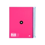 Galery – Caderno espiral liderpapel din a5 antartik capa forrada 120 f 100 gr pautado 5 mm 5 bandas cor rosa0