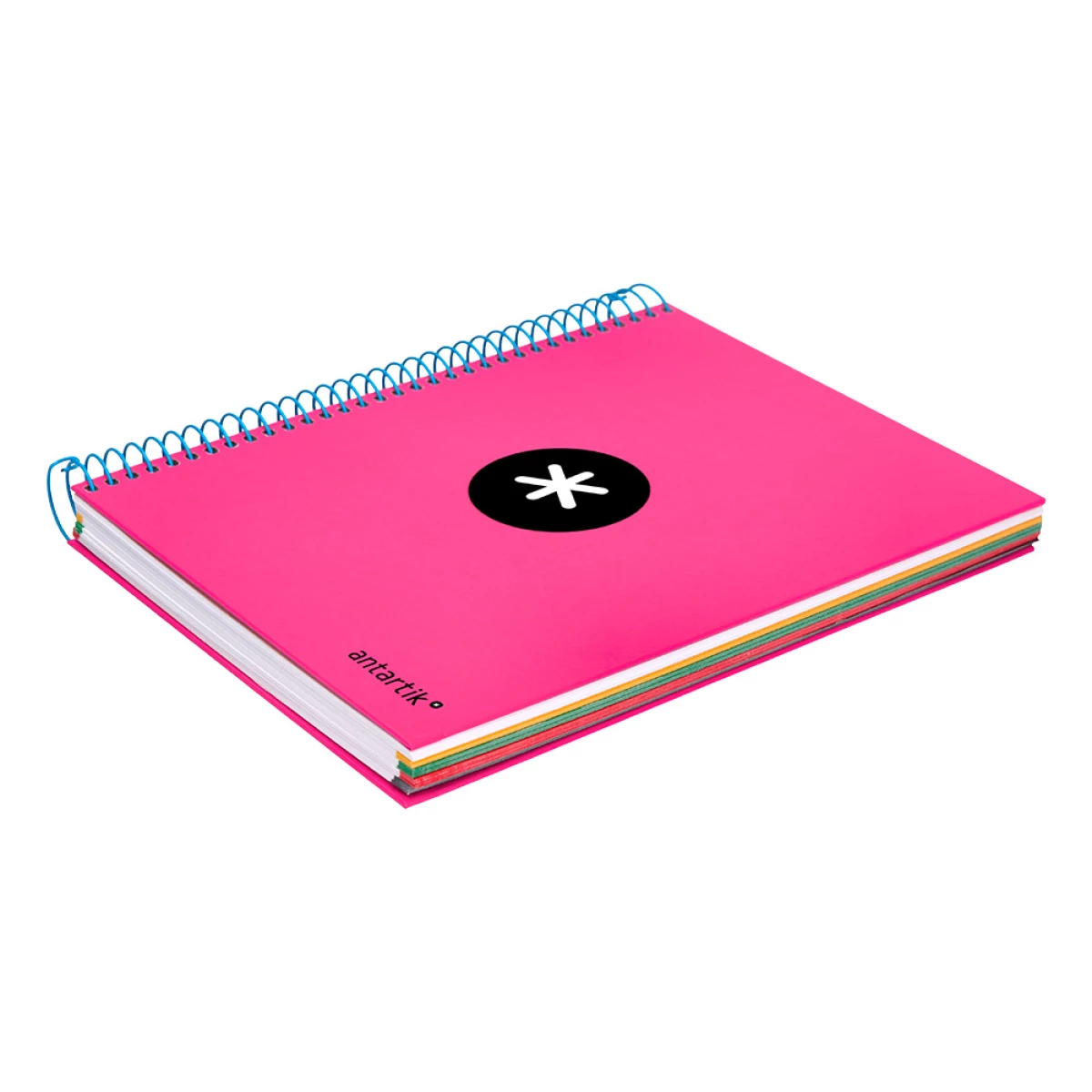 Galery – Caderno espiral liderpapel din a5 antartik capa forrada 120 f 100 gr pautado 5 mm 5 bandas cor rosa0