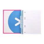 Galery – Caderno espiral liderpapel din a5 antartik capa forrada 120 f 100 gr pautado 5 mm 5 bandas cor rosa0