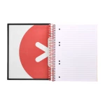 Galery – Caderno espiral liderpapel din a5 antartik capa forrada 120 f 100 gr pautado 5 mm 5 bandas cor preto0