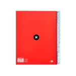 Galery – Caderno espiral liderpapel din a4 antartik capa forrada 120 f 100 gr quadricula 5 mm 5 bandas de cores cor vermelho0