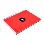 Galery – Caderno espiral liderpapel din a4 antartik capa forrada 120 f 100 gr quadricula 5 mm 5 bandas de cores cor vermelho0