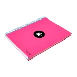 Galery – Caderno espiral liderpapel din a4 antartik capa forrada 120 f 100 gr quadricula 5 mm 5 bandas de cores cor rosa f.0