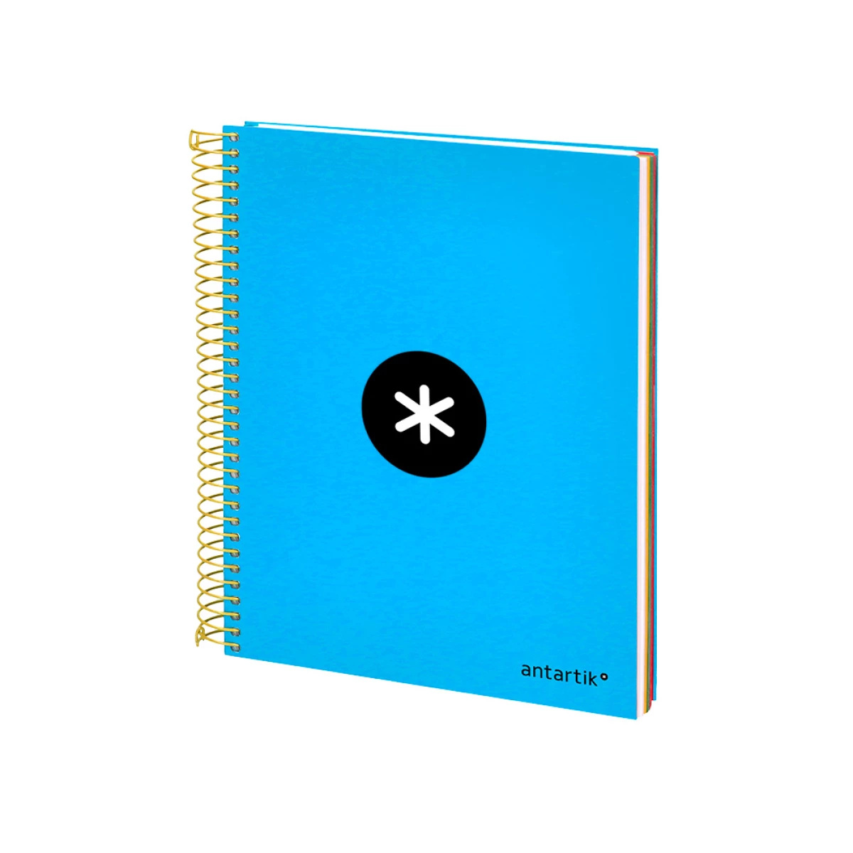 Galery – Caderno espiral liderpapel din a5 antartik capa forrada 120 f 100 gr quadricula 5 mm 5 bandas de cores cor azul0