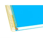 Galery – Caderno espiral liderpapel din a5 antartik capa forrada 120 f 100 gr quadricula 5 mm 5 bandas de cores cor azul0