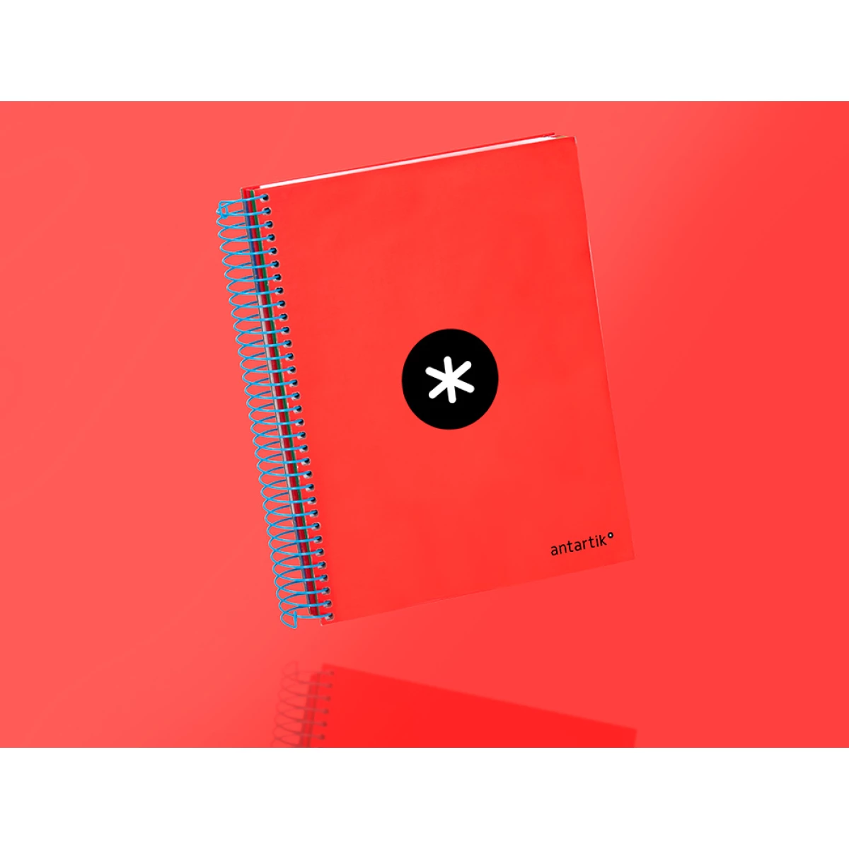 Galery – Caderno espiral liderpapel din a5 antartik capa forrada 120 f 100 gr quadricula 5 mm 5 bandas de cores cor vermelho0