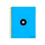 Galery – Caderno espiral liderpapel din a4 antartik capa forrada 120 f 100 gr liso 5 bandas cor azul0