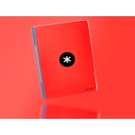 Galery – Caderno espiral liderpapel din a5 antartik capa dura 80 f 100 gr quadricula 5 mm com margem cor vermelho0