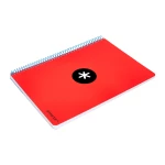 Galery – Caderno espiral liderpapel din a5 antartik capa dura 80 f 100 gr quadricula 5 mm com margem cor vermelho0