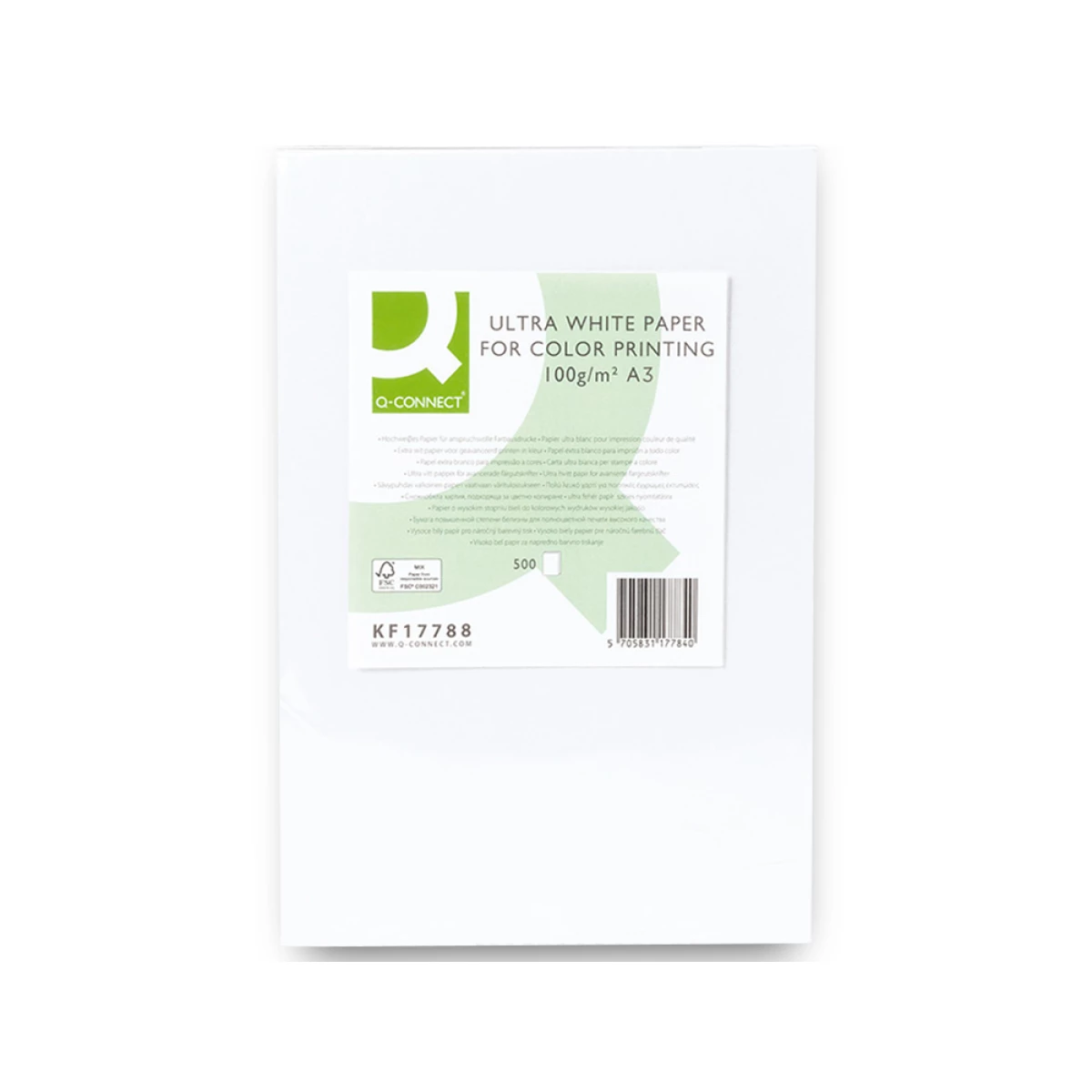 Galery – Papel fotocopia ultra white q-connect din a3 100 gr embalagem de 500 folhas0