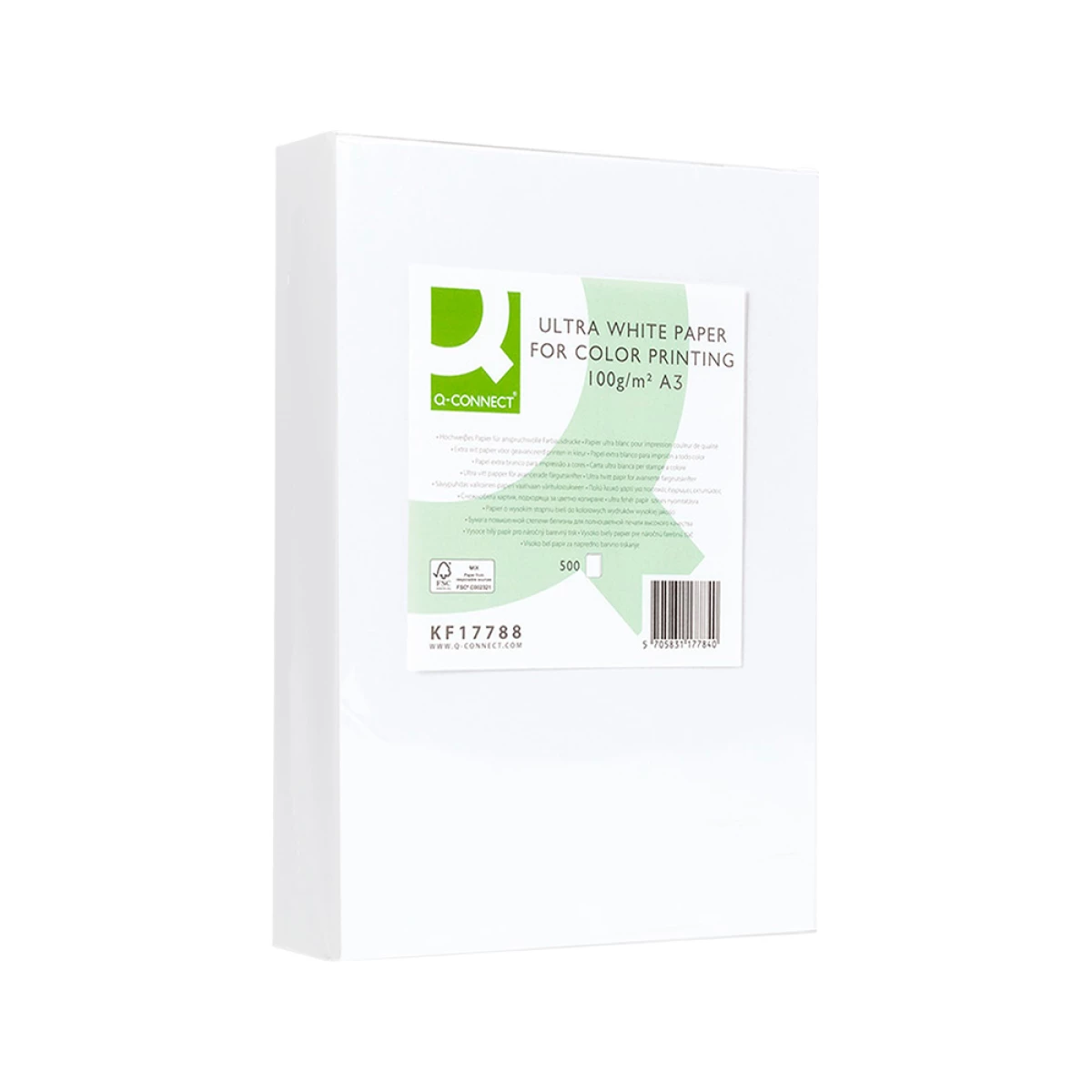 Galery – Papel fotocopia ultra white q-connect din a3 100 gr embalagem de 500 folhas0