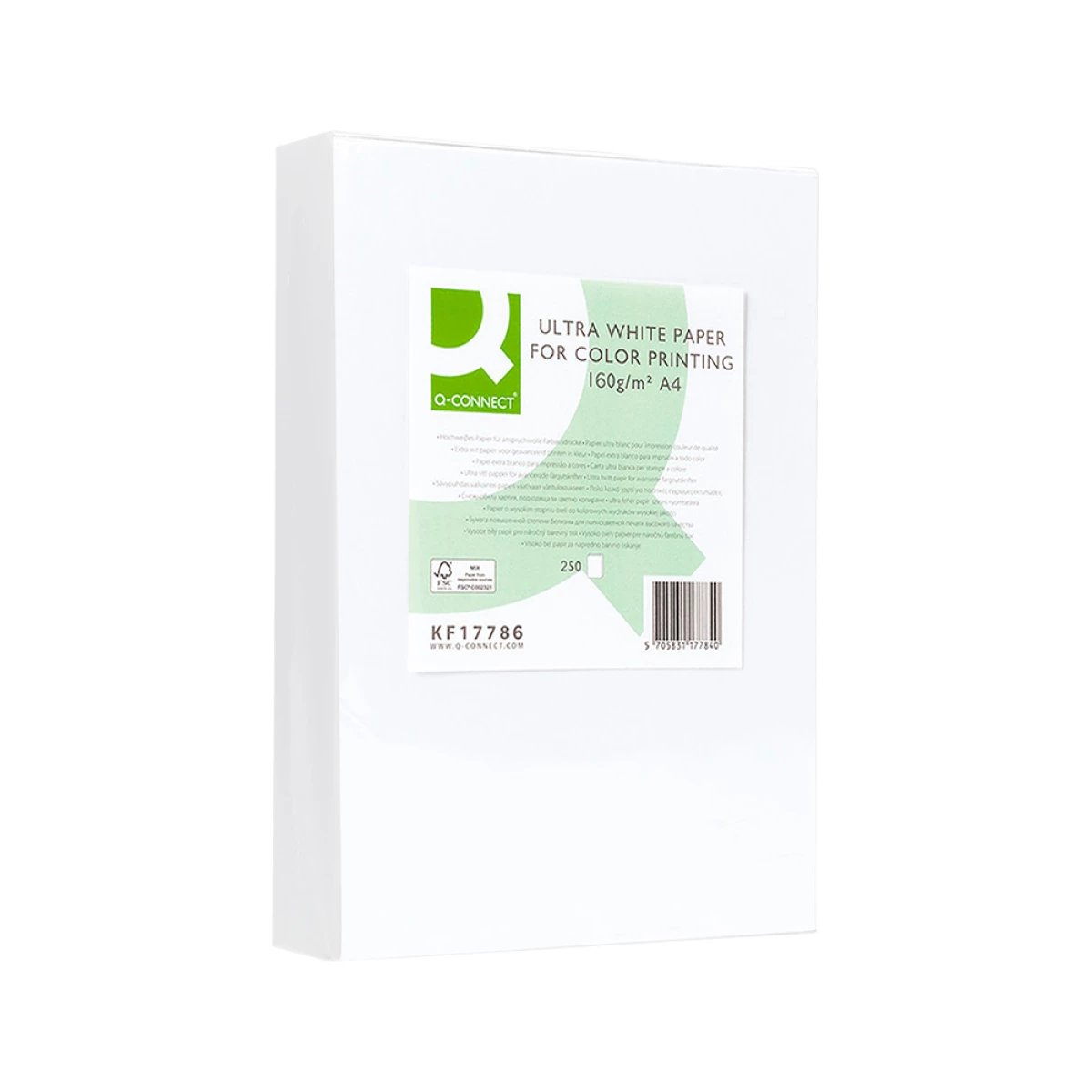 Galery – Papel fotocopia ultra white q-connect din a4 160 gr embalagem de 250 folhas0