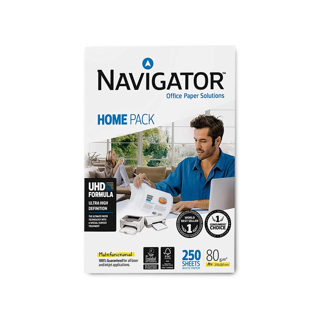 Galery – Papel fotocopia navigator home din a4 80 gr embalagem de 250 folhas0