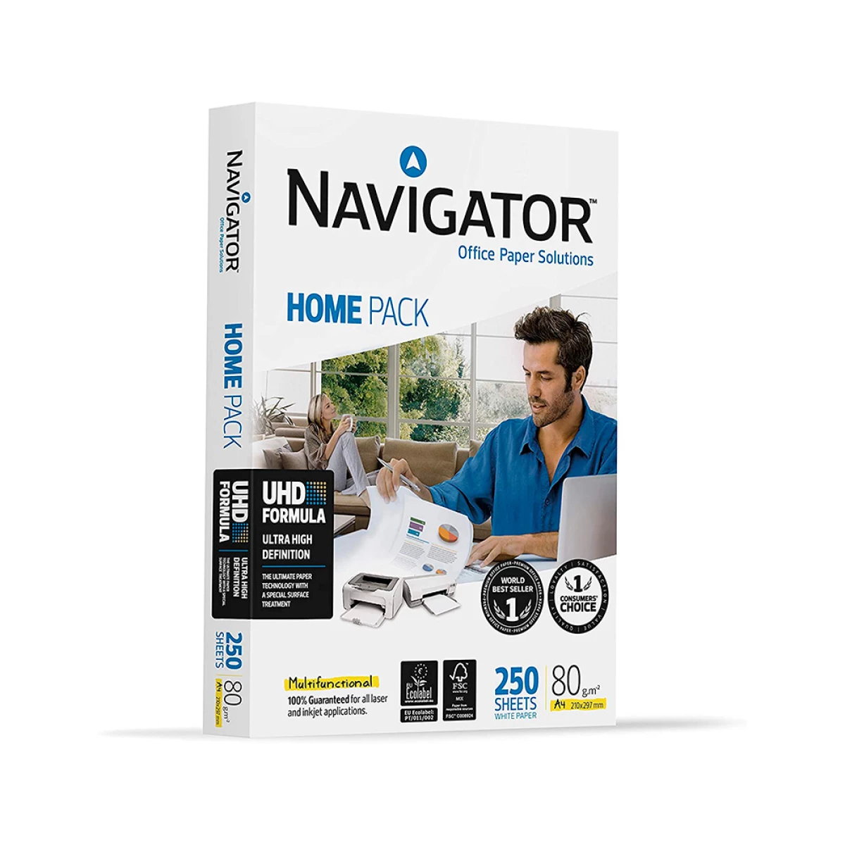 Galery – Papel fotocopia navigator home din a4 80 gr embalagem de 250 folhas0