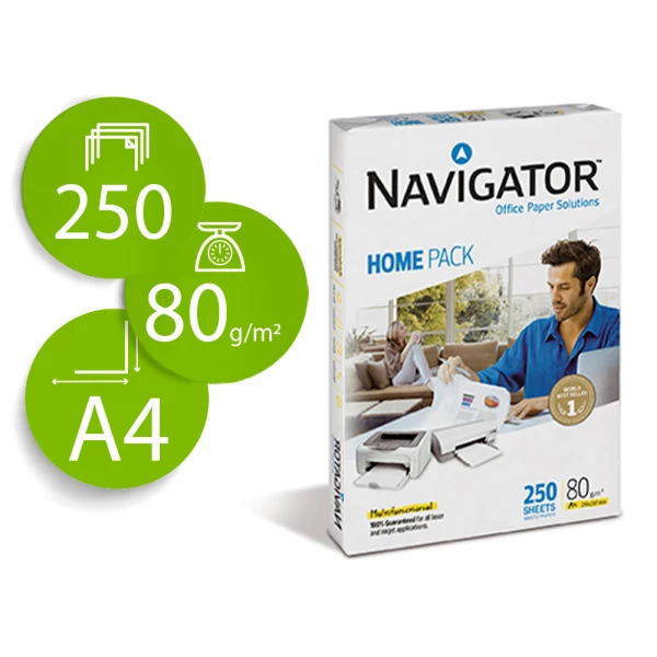 Thumbnail-Papel fotocopia navigator home din a4 80 gr embalagem de 250 folhas