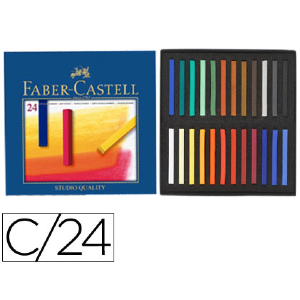 Thumbnail-Giz pastel faber castell estojo cartao 24 cores sortidas