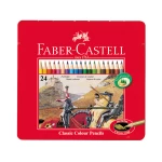 Galery – Lapis de cor faber castell caixa metalica de 24 cores sortidas0