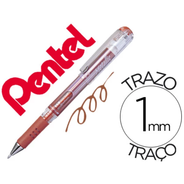 Thumbnail-Roller pentel hybrid gel k230m ponta de 1,0 mm cor bronze – 12 unidades