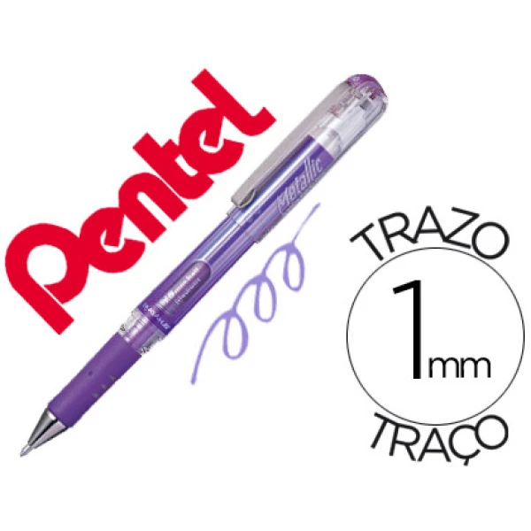 Thumbnail-Roller pentel hybrid gel k230m ponta de 1,0 mm cor violeta metalico – 12 unidades