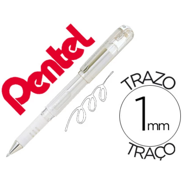 Thumbnail-Roller pentel hybrid gel k230w ponta de 1,0 mm cor branco – 12 unidades