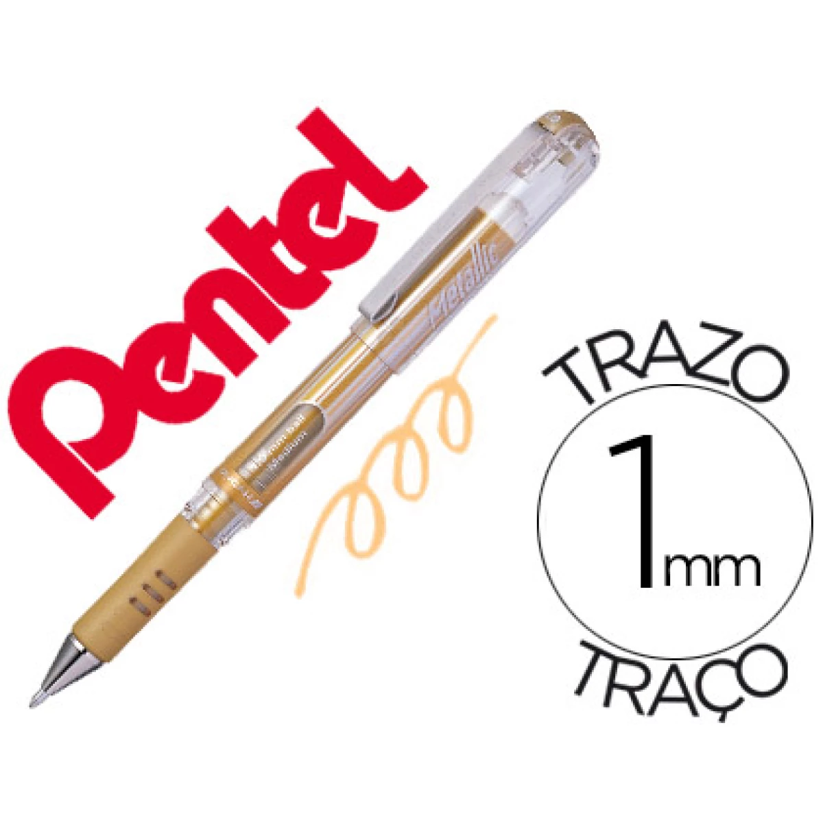 Thumbnail-Roller pentel hybrid gel k230m ponta de 1,0 mm cor ouro – 12 unidades