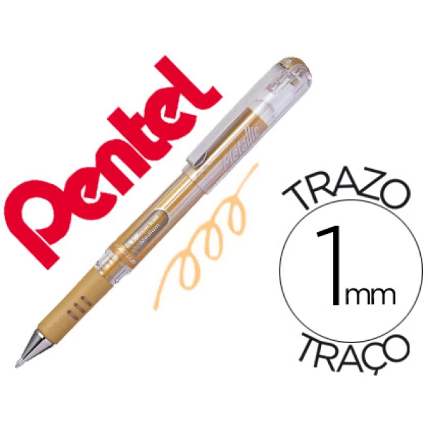 Thumbnail-Roller pentel hybrid gel k230m ponta de 1,0 mm cor ouro – 12 unidades