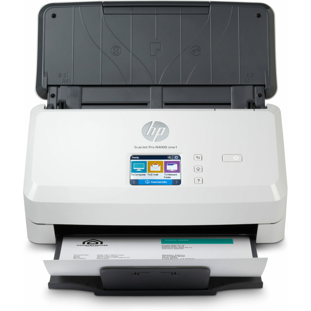 Thumbnail-HP Scanjet Pro N4000 snw1 Sheet-feed Scanner Scanner com alimentação por folhas 600 x 600 DPI A4 Preto, Branco