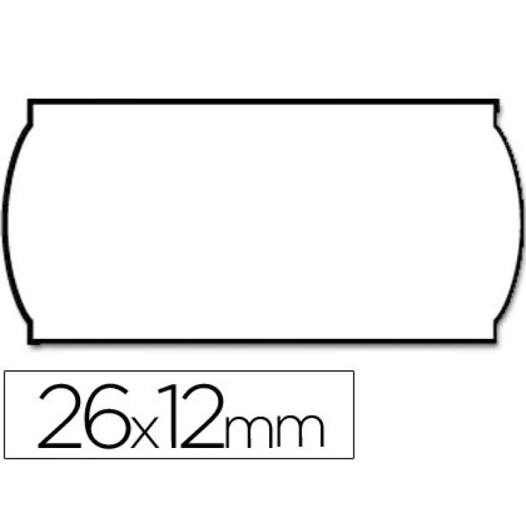 Thumbnail-Etiquetas meto onduladas 26 x 12 mm branca ade. 1 rolo de 1500 etiquetas troqueladas (p+t) para etiquetadora tovel