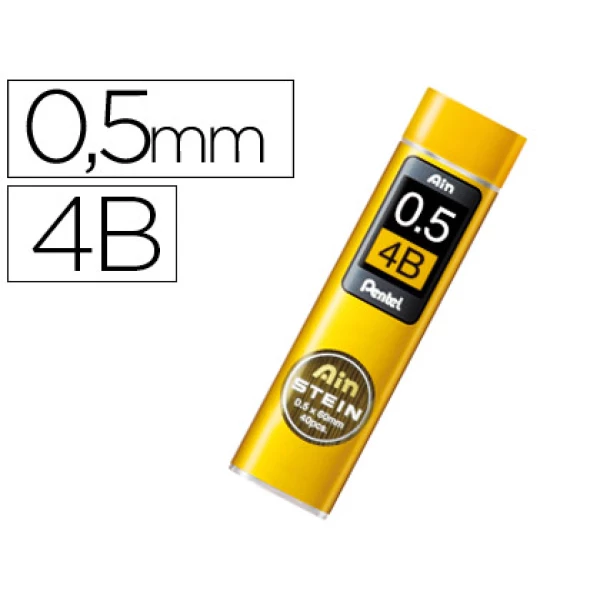 Thumbnail-Minas pentel ain stein 0.5 4b estojo com 40 minas – 12 unidades