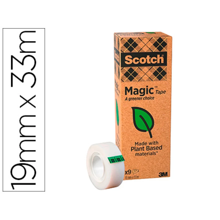 Thumbnail-Fita adesiva scotch magic 33×19 mm pack de 9 rolos